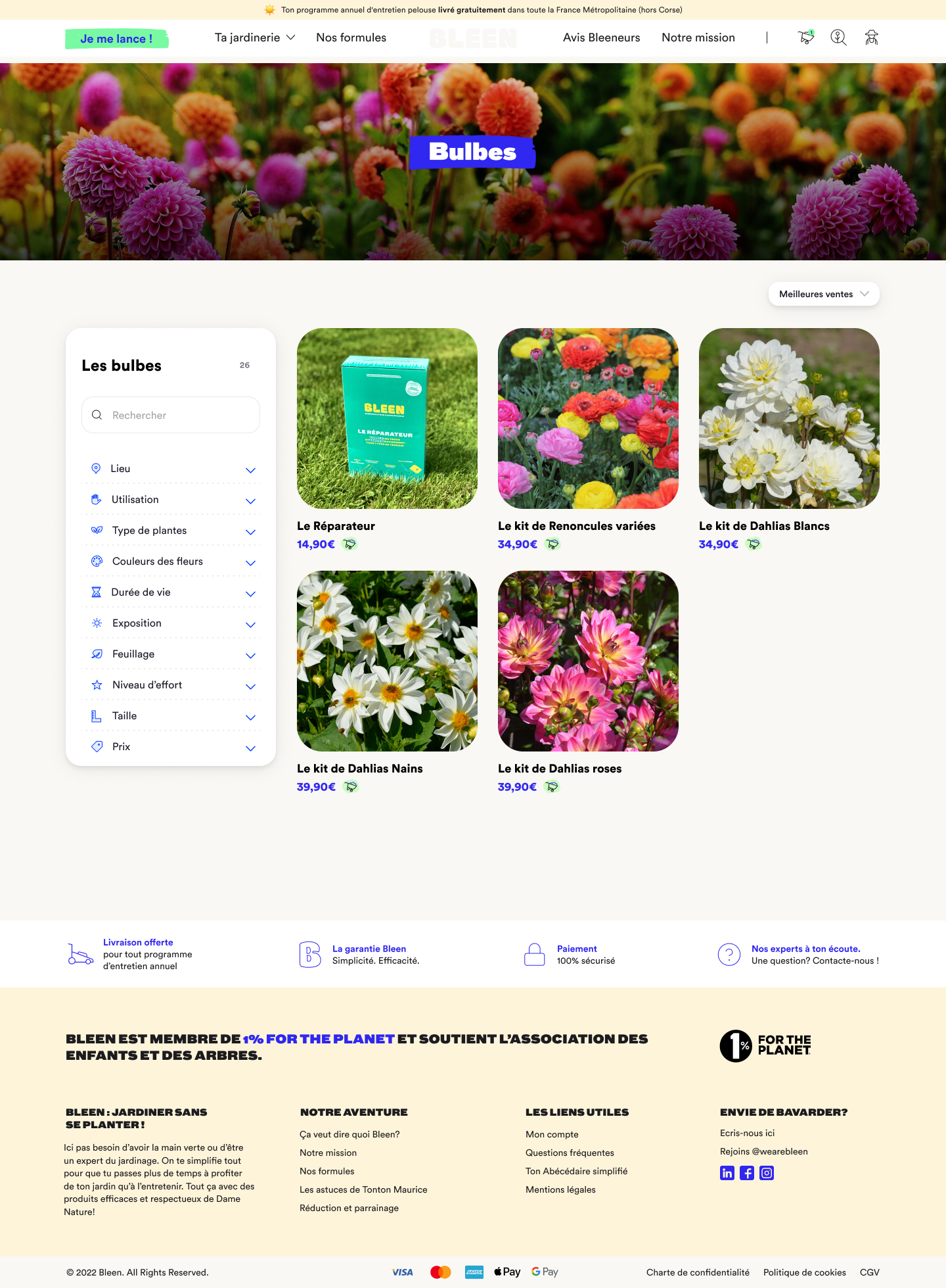 Interface Shopify Bleen